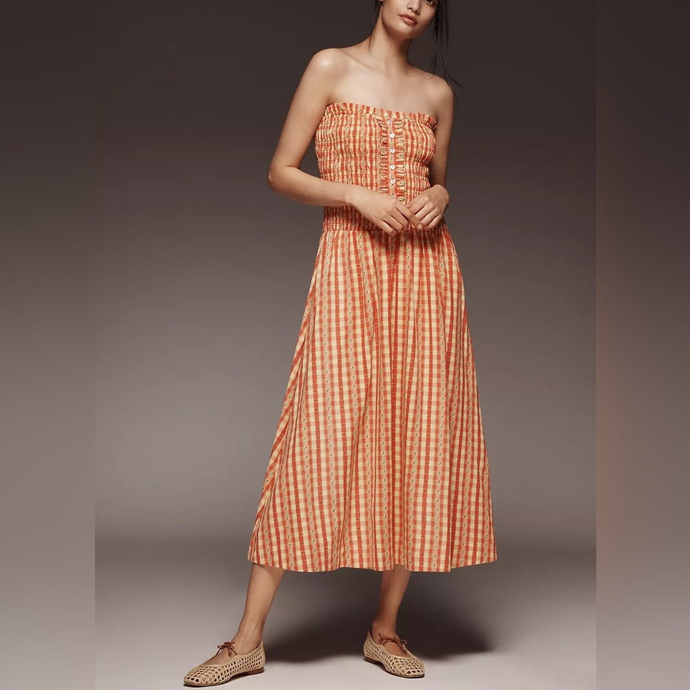 Damson Madder Grace Squareneck Midi Dress US Size 8